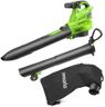 Greenworks 48V(24V x 2) Cordless Leaf Blower and Vacuum GenII with 45L Mulching Bag, 386km/h,14.73m³/min, without Batteries & Charger, 3 Year Guarantee BL48L01-01