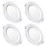 BlueFire LED RV Ceiling Lights, 4 Pack DC 12V Dimmable Recessed Interior Dome Lights, RV Ceiling Interior Lights Ceiling Fixture for RV Trailer Camper Car Boat Motorhome Yacht(White)