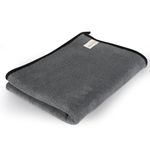 Auto Hub 90x60 cm Microfiber Cloth for Car - Ultra Soft - Suede Edges & Dual Sided Microfiber Cloth - Lint & Streak Free Car Cleaning Cloth - Multipurpose Car Wash Cloth for Drying-1pc,Grey