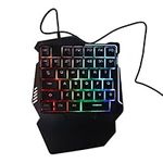 VBESTLIFE One Handed RGB Gaming Keyboard, Professional Ergonomic USB Wired Gaming Keypad with 35 Keys for Desktop Laptop Computer