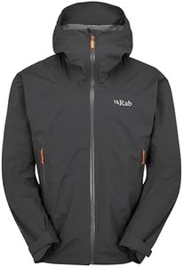 Rab Men's Downpour Light Jacket - Lightweight Waterproof Hooded Coat for Hiking & Trekking - Anthracite - Large