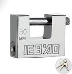 Heavy Duty Lock for Shipping Container, Shipping Container Lock for Secure Outdoor Resist Cutting, Perfect for Fences, Gates, Sheds, Toolboxes, Motorbike, and More, with 3 Key (80mm（New)