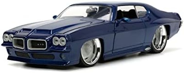 Big Time Muscle 1:24 1971Pontiac GTO Die-cast Car Dark Blue, Toys for Kids and Adults