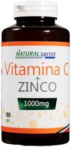 Vitamina C Pura Alto Dosaggio 1000mg + Zinco - 180 Compresse Per 6 Mesi-Vitamin C Dose Forte - Integratore Alimentare Made in Italy by NaturalSprint