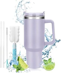 HIQE-FL Tazza per Caffe da Viaggio 1200ml,Tazze Termiche,Tazza con Cannuccia e Manico,Tazza da Viaggio Per Auto,Tazza Isolata Sottovuoto,Tazza da Viaggio In Acciaio Inox,Tazza Termica Doppia Parete
