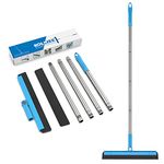 KOLLIEE Floor squeegee professional foam water squeegee floor for wet room window cleaner squeegee kitchen bathroom shower squeegee floor wiper garage with long handle 50"