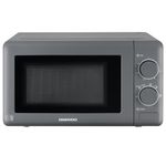 Daewoo 20L Manual Microwave wit 5 Power Settings and 30 Minute Timer and Defrost Function, Cool Grey Housing with Push Button Door and White Interior, 220-240v, 50hz 800w- Grey (SDA1961)