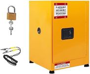 CHEINAUTO Hazardous Storage Cabinets, 17" x 17" x 18", Yellow