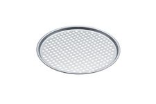 KitchenCraft Perforated Pizza Pan / Crisper, Carbon Steel, 33 cm