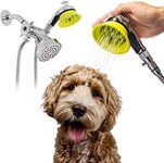 Wondurdog Deluxe Indoor/Outdoor Dog Wash Kit for Shower + Garden Hose with Water Pressure Control