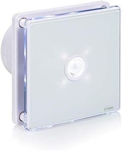 STERR Bianco Aspiratore Bagno 100 mm com LED + PIR Ventilatore Da Bagno Silenzioso - Ventilatore Da Bagno Moderno - Ventilatore Da Bagno 100 mm