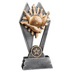 Express Medals 1 Pack of 7 Inch Tall Sun Ray Bowling Trophy Awards Boys Girls Mens Women Youth Team Trophies award tournament champion winner event prize gift SR103