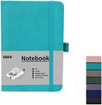 Mlife A6 Small Journal Notebook, Lined Pocket Notebook with Pen Holder, Hardback, 192 Pages, 3.9 inches * 5.5 inches - for Women and Men (Pastel Aqua Marine)