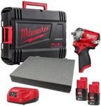 Milwaukee M12FIW38-202B 3/8" Impact Wrench with 2 Batteries