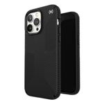 Speck Presidio2 Grip - Non-Slip iPhone 14 Pro Max Case (Black/Black/White)