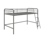 DHP Jett Junior Twin Metal Loft Bed, Silver