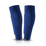 1 Pair Soccer Shin Guard Sleeves, Soccer Shin Pads with Honeycomb Pads, Breathable Shin Guards Shin Pads Soccer Calf Compression Sleeve with Shin Pads for Men & Women Football Baseball