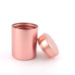 iSnuff Airtight Jar Case - Safe Proof Durable Multi-Use Portable Metal Spice Jar Container. Waterproof Aluminum Screw-top Lid Lock Odor Case (Rose Gold)