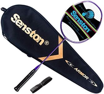 Senston N80 Badminton Racket Carbon-Fiber Badminton Racquet, Single Professional Badminton Racket Purple Color