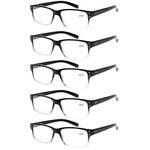 Norperwis Reading Glasses 5 Pack Quality Readers Spring Hinge Glasses for Reading for Men and Women (Black/Transparent, 2.25, multiplier_x)