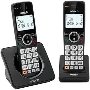 VTech EA5001 DECT Cordless Phone with Nuisance Call Blocker,Easy-to-Read Backlit Display,Landline Phone with 18 Hours Talk-time,Volume Booster,Handsfree Speakerphone,Speed Dial,2-Handset