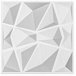 Art3d Textures 3D Wall Panels White Diamond Design 19.7"x19.7" for Living Room, Bathroom, Kitchen Decor (12 Pack)