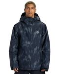 DC Shoes Men's Insulated Snowboard Jackets, Basis Print Jacket | Black Tree Runs, Medium