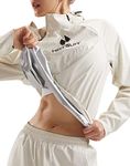 HOTSUIT Anti Rip Technical Sauna Suit for Women Sweat Jacket and pants For Weight Loss Body Shaper With Workout White，3XL