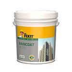 Dr. Fixit Raincoat Select White, External wall waterproofing, Coating, 1000+ unique shades, No dilution, 10 Litre, Single Coat Application, Elastomeric, 10 years waterproofing, Top coat, Brush