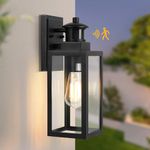 TREEWELL Motion Sensor Outdoor Light, Exterior Light Fixtures Wall Mount with 3 Lighting Modes, Dusk to Dawn Outdoor Wall Light, Waterproof Outside Porch Light Wall Sconce for House, Bulb Included