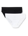 ExOfficio Women’s Give-N-Go Bikini Brief | Durable, Quick Drying, 2 Pack, Black/White, X-Small