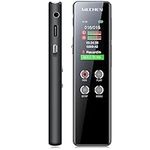 64GB Digital Voice Recorder - MECHEN Voice Activated Recorder with Playback,Audio Recording Device for Lectures Meetings,Dictaphone，A-B Loop Playback,Password (V01-Black)