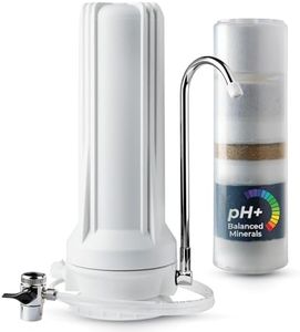 iSpring CT10-W countertop Water Filter System, White with Multi Stage Cartridge