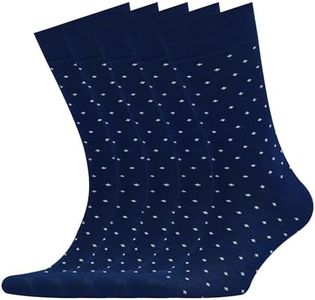 VRD Men’s Dress Socks Bamboo Rayon 5-Pack Crew Socks Dotted Fits Shoe Size 8-13 Gift Box