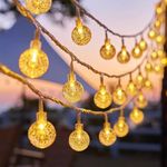 ROSY CLOUD 100 LED Warm White Christmas Lights, 10M/32 Ft Indoor,Outdoor Waterproof Light Clear Wire Plug in Fairy String Lights for Bedroom Wedding Christmas Tree Decorations