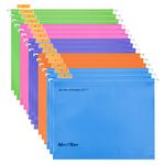 A4 Suspension Files, MerryNine 15PCS Polypropylene Filing Cabinet Suspension Files with Tabs and Card Inserts for School Home Work Office Organization (Colorful)