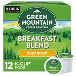 Green Mountain Coffee Roasters Breakfast Blend Single-Serve Keurig K-Cup Pods, Light Roast Coffee, 12 Count