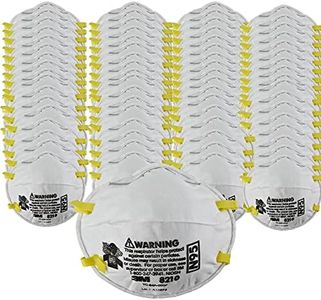 3M Personal Protective Equipment Particulate Respirator 8210, Pack of 160, N95, Disposable, NIOSH APPROVED, Smoke, Dust, Grinding, Sanding, Sawing, Sweeping