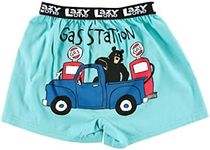 Lazy One Funny Animal Boxers, Novelty Boxer Shorts, Hunorous Kids' Underwear, Gag Gifts for Boys, Gas Station Kid Boxer, Large