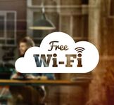 Wall4stickers Free WIFI Cloud Window Sign Vinyl Sticker Graphics Cafe Shop Salon Bar Restaurant