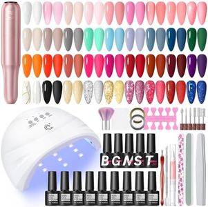 COSCELIA 40PCS Kit Ongle Gel UV Complet avec Ponceuse pour Ongles Lampe UV,35 Couleurs Vernis Semi Permanent Base et Top Coat Décoration et Outils pour les Ongles, Cadeau pour les Femmes