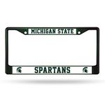 Rico Industries NCAA Michigan State Spartans Team Colored Chrome License Plate Frame