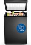 Electactic Chest Freezer 2.8 Cubic Feet Compact Freezer with 2 Removable Baskets, Free Standing Top open Door Deep Freezer, Adjustable Temperature for Home Dorm, Bar, Basement, Kitchen