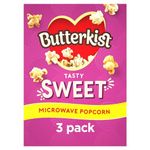 Butterkist Sweet Microwave Popcorn 3x60g Packs, Case of 10 - Gluten Free, Source of Fibre, Made from Wholegrains, No Artificial Colours or Flavours, Suitable for Vegetarians