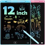 2 Pack LCD Writing Tablet,12 Inch Doodle Board,Colorful Drawing Pad for Kids,Portable Drawing Tablet for Kids,Educational and Learning Toy Gifts for 3 4 5 6 7 8+ Year Old Girls Boys
