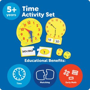 Learning Resources Time Activity Set – Educational Clock Toy for Kids