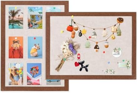 Felt Bulletin Board, 15.7''X 11.8'' corkboard Pin Board for Bedrooms Offices Home Wall Decoration, Self Adhesive Cork Board with 35 Push Pins for Paste Notes, Photos, Schedules (2 Pack)