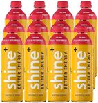 Shine Healthy Energy Drink Peach Passionfruit - Sugar Free Mental Focus Nootropic, Natural Caffeine & B Vitamins 12 x 330ml Bottles