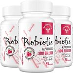 Probiotics for Women - 300 Billion CFU, 12 Diverse Strains + Prebiotic - Women's Probiotics for Daily Digestive, Vaginal & Urinary Health, Immune Support, 180 Capsules