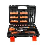 1/4" Drive Compact Socket & Bit Set, 131 Piece Metric Ratchet Sockets Screwdriver Bits and Accessory Tool Set
